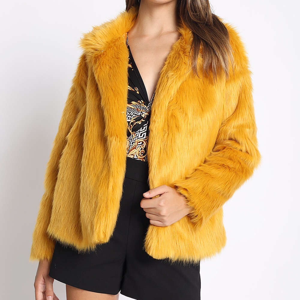 San Souci Golden Fur Jacket